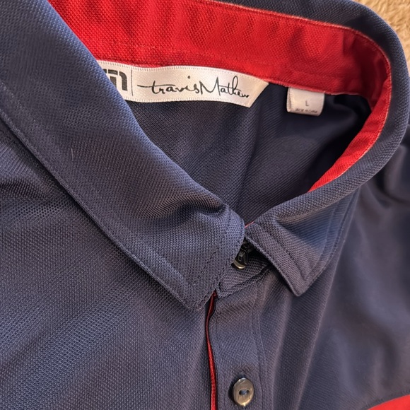 Travis Mathew Golf Shirt / Golf Polo in Pink Blue and Navy Size XL and Large LOT - Picture 5 of 7